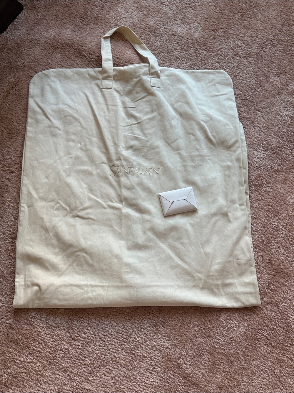 💛 NEW Saint Laurent Natural Cotton Garment Cover with Handles